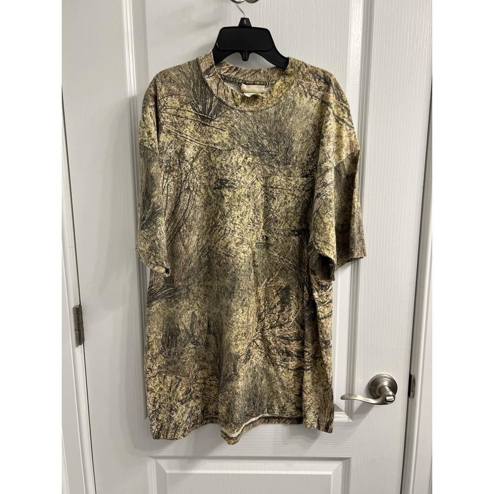 Mossy Oak Apparel Camo Pocket T-Shirt Mens XL Cotton Hunting Camouflage Tee